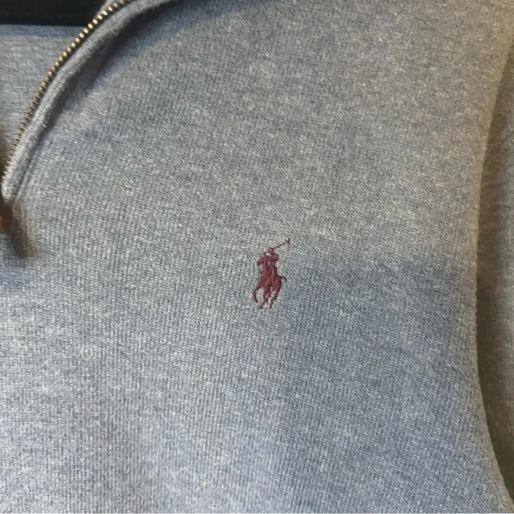 Polo Ralph Lauren Quarter Zip Sweater Blue 100% Cotton Pony Men Preppy Medium